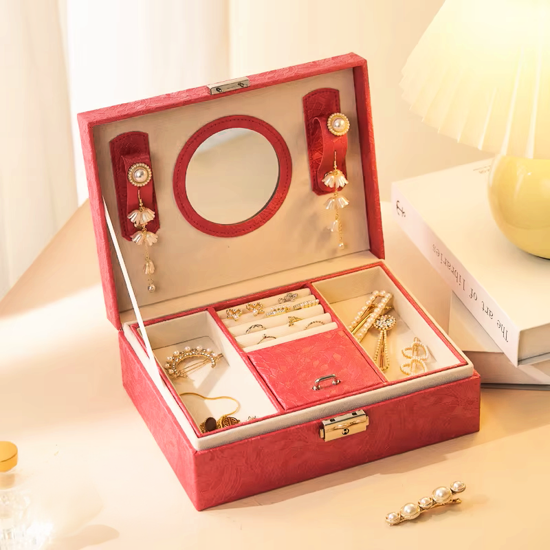 Boite à bijoux Saint-Tropez en cuir PU